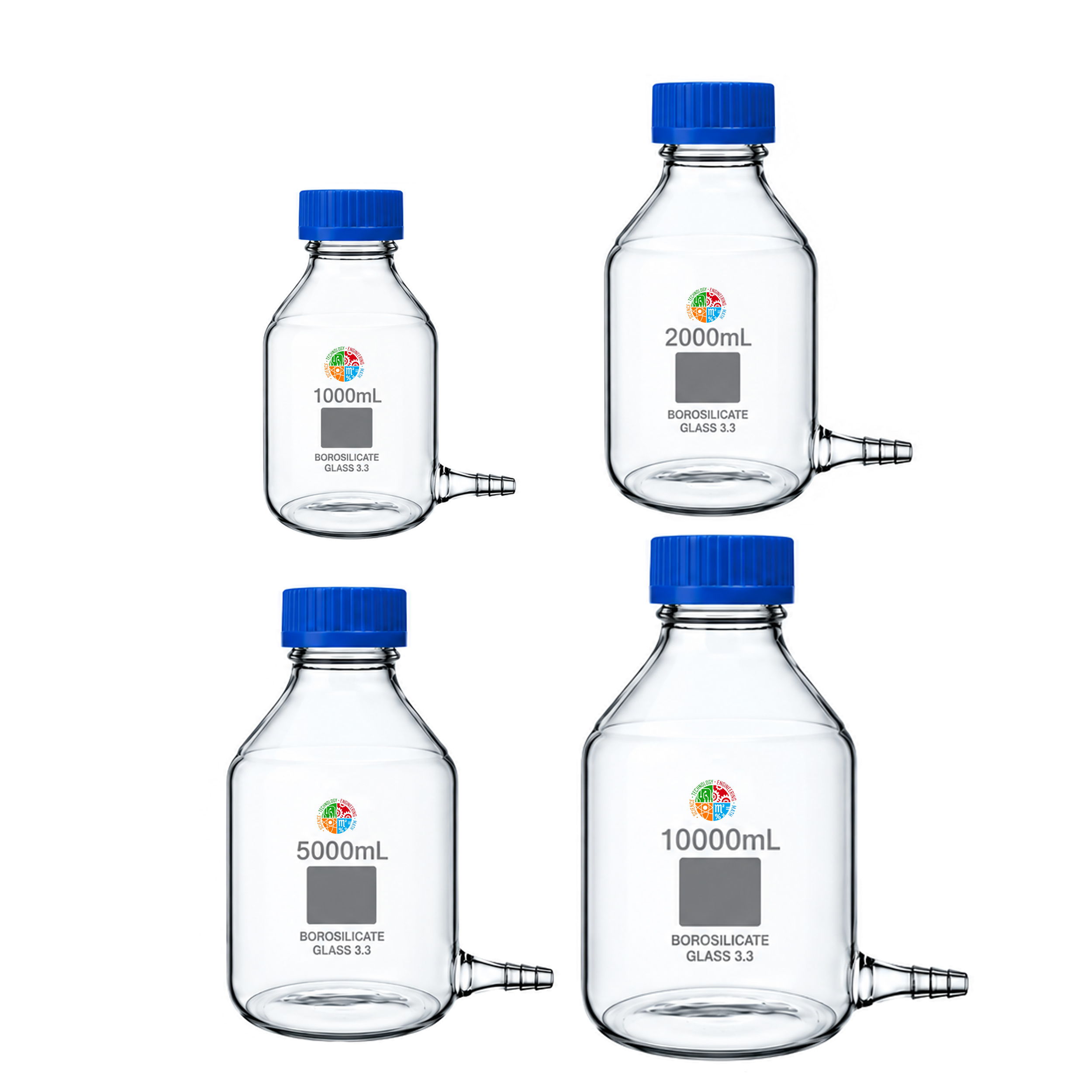 Aspirator Bottle with GL 45 Cap and Socket